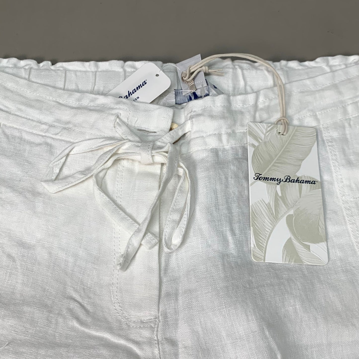 TOMMY BAHAMA Women's Palmbray Tapered Cargo Pant White Size L TW118698 (New)