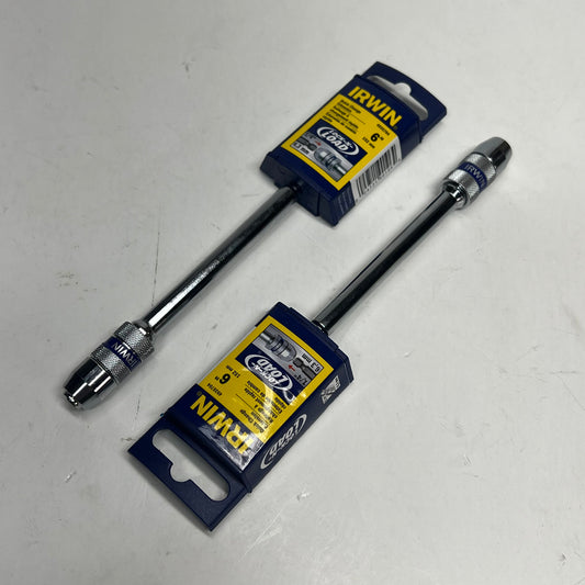 IRWIN (2 PACK) Steel Extension Drill Bit Quick Change Hex Shank 6" - 1/4"