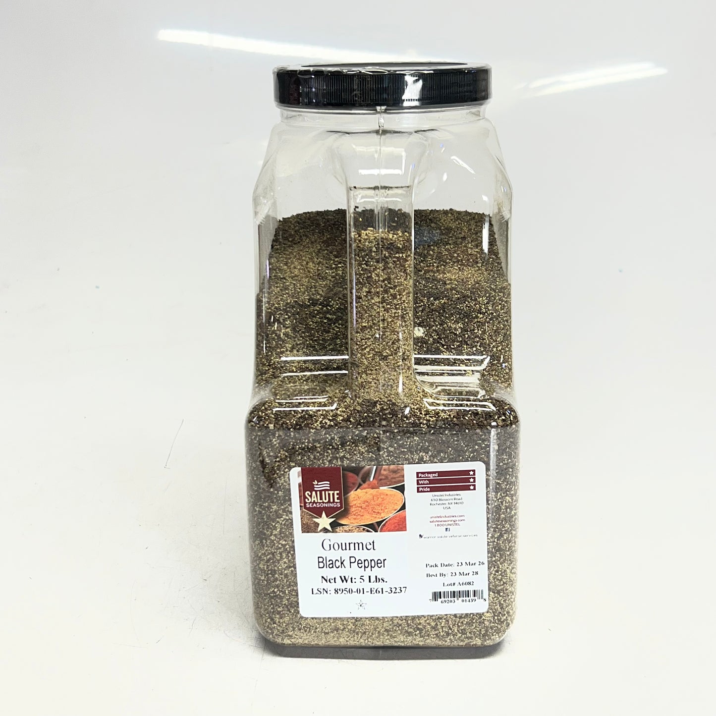 SALUTE Gourmet Black Pepper 5 Lbs BB 03/28 A6082