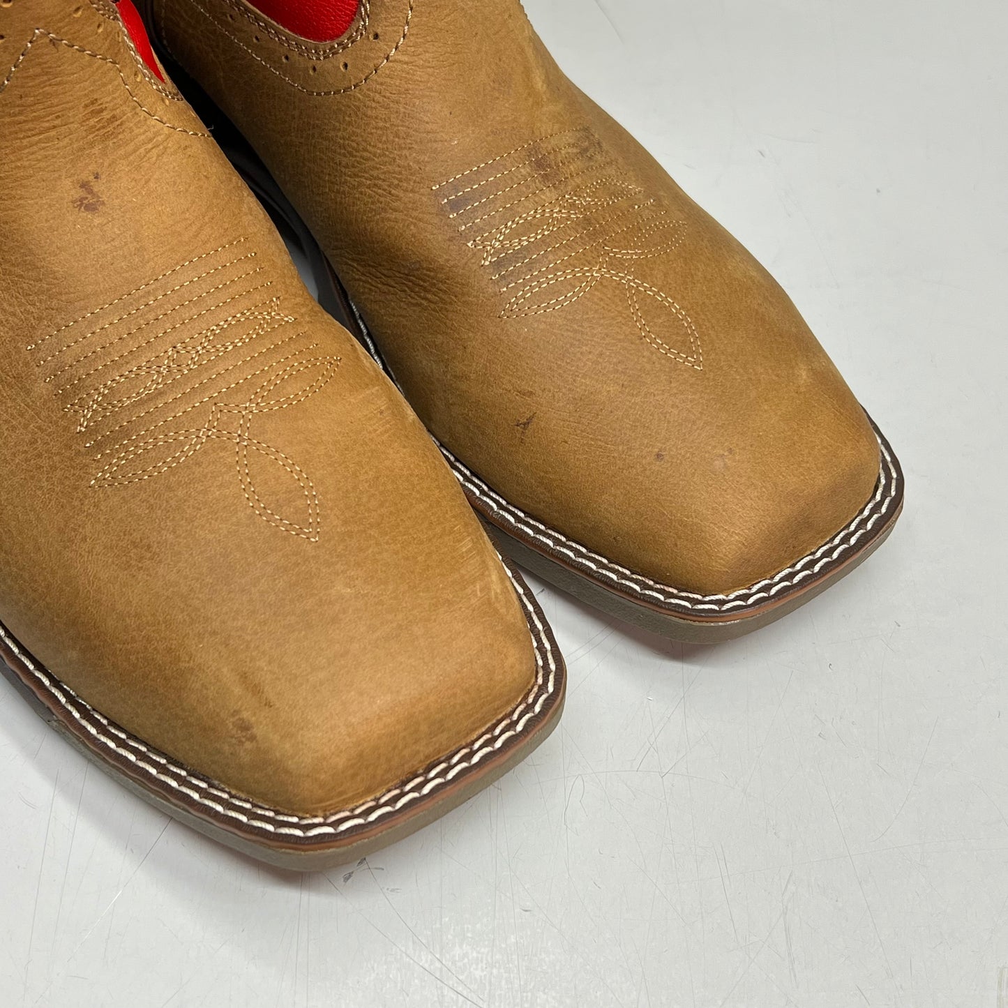 WORK WILD WEST Phantom Rider Henley Comp Toe AG8 Footbed Men's Sz 10 Red DH5358