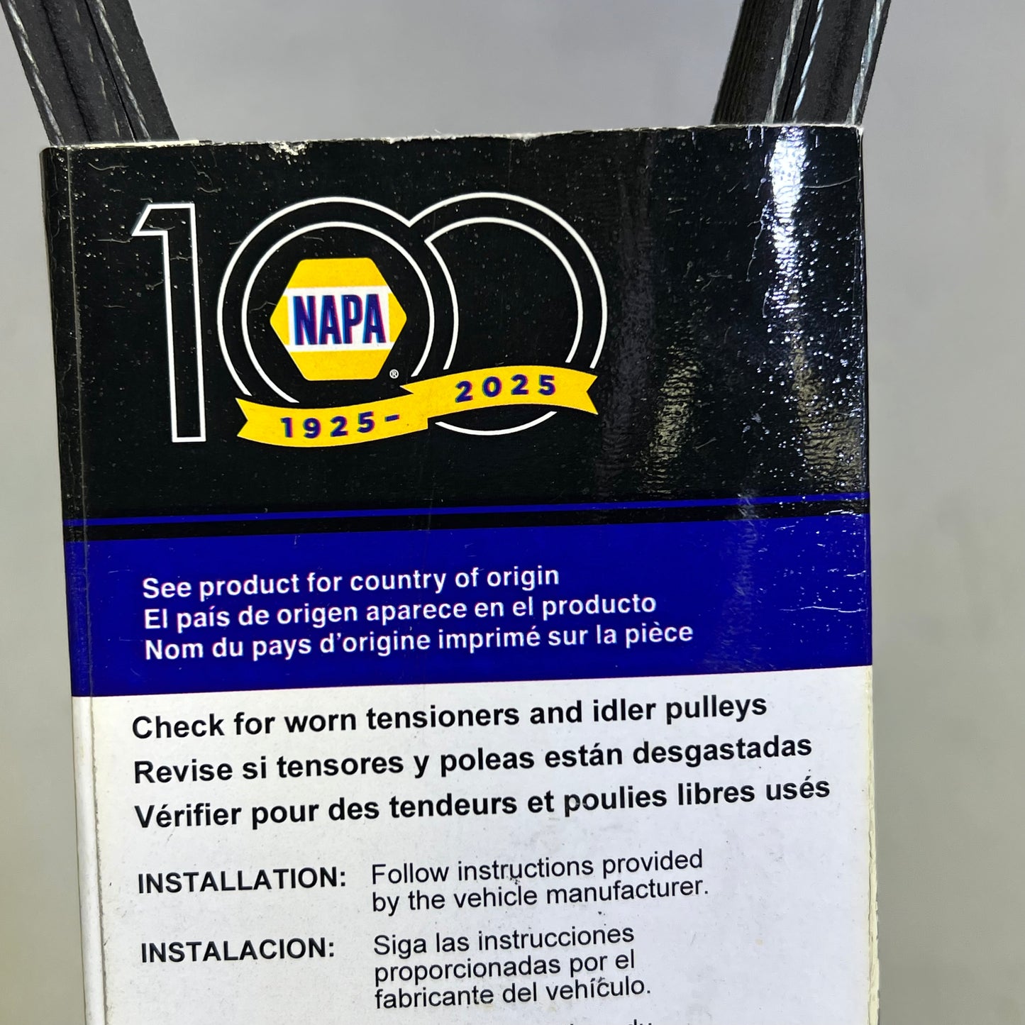 NAPA Power Series Automotive V-Ribbed Belt K06 13/16" X 92 3/8" Black 25060919