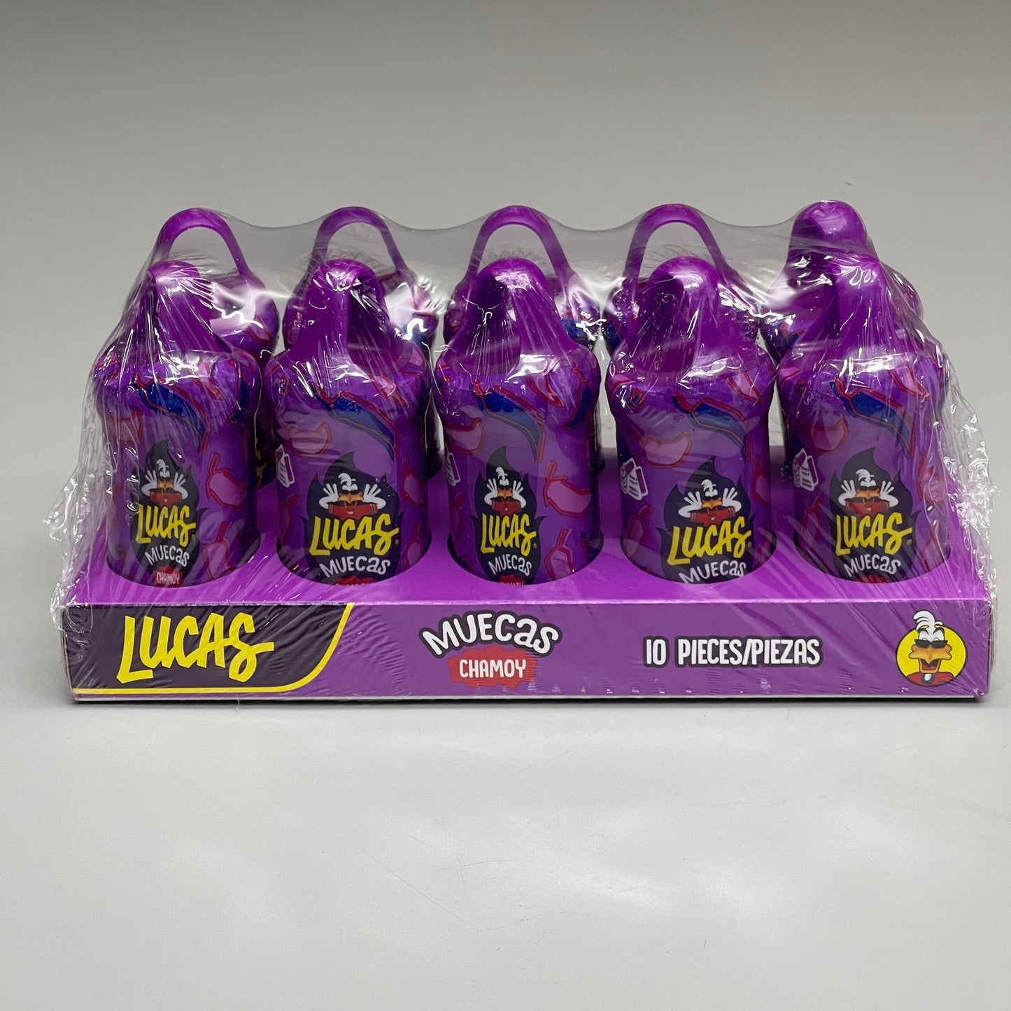 LUCAS 60-PACK! Muecas Chamoy Flavored Lollipop w/ Chili Powder BB 6/25 10256064