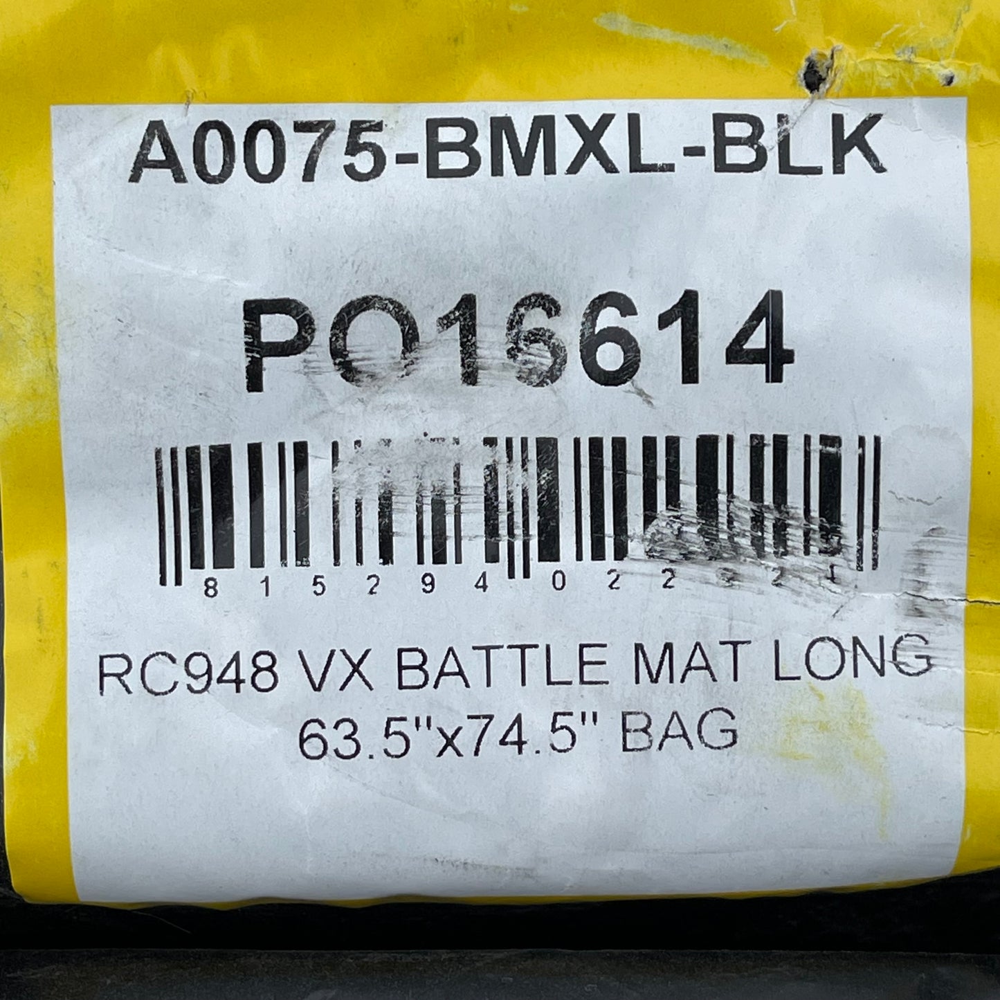 DECKED Rubber Floor Battle Mat 74”x64” Black A0075-BMXL-BLK