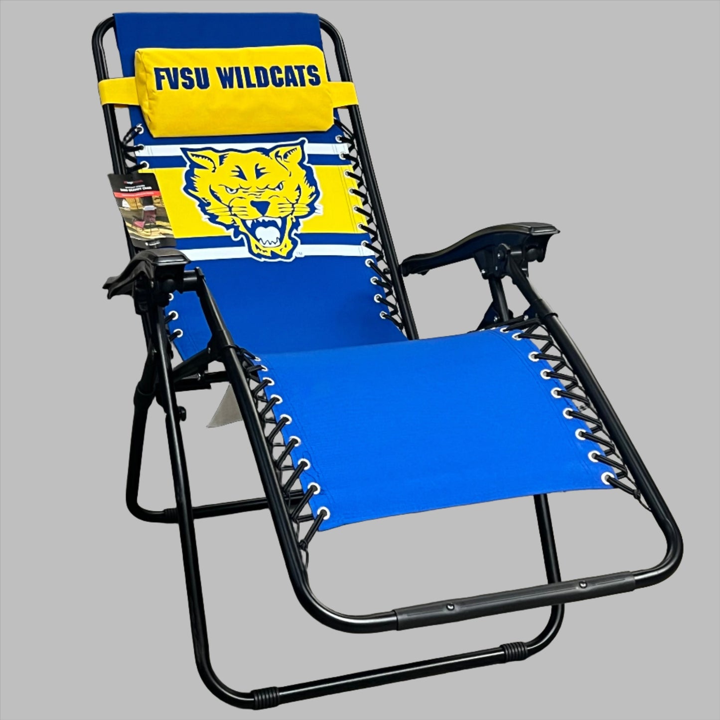 LOGO BRANDS Zero Gravity Lounger FVSU Wildcats Blue & Yellow