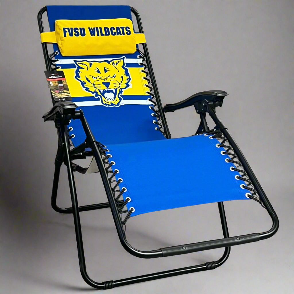 LOGO BRANDS Zero Gravity Lounger FVSU Wildcats Blue & Yellow