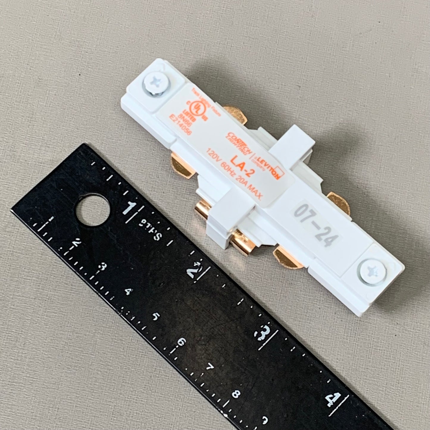 LEVITON (2 PACK) ConTech Mini Connector Conductive End to End White Finish LA-2-P