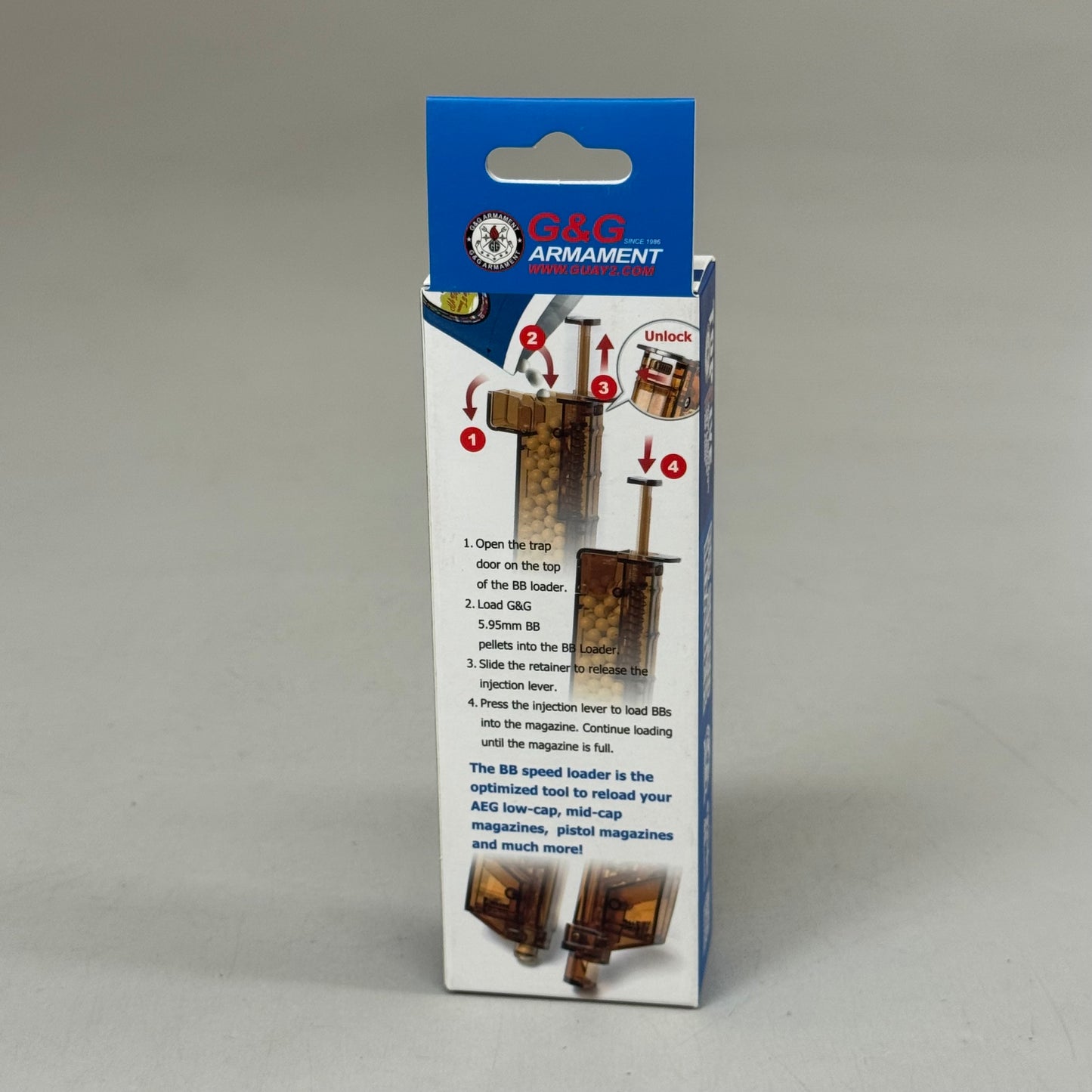 G & G ARMANMENT BB Speed Loader Transparent Brown G-08-099-1