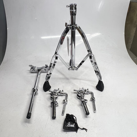 PEAL Twin Tom Stand W/ L-rod Premium Tour Grade Adjustable Chrome T-1035L