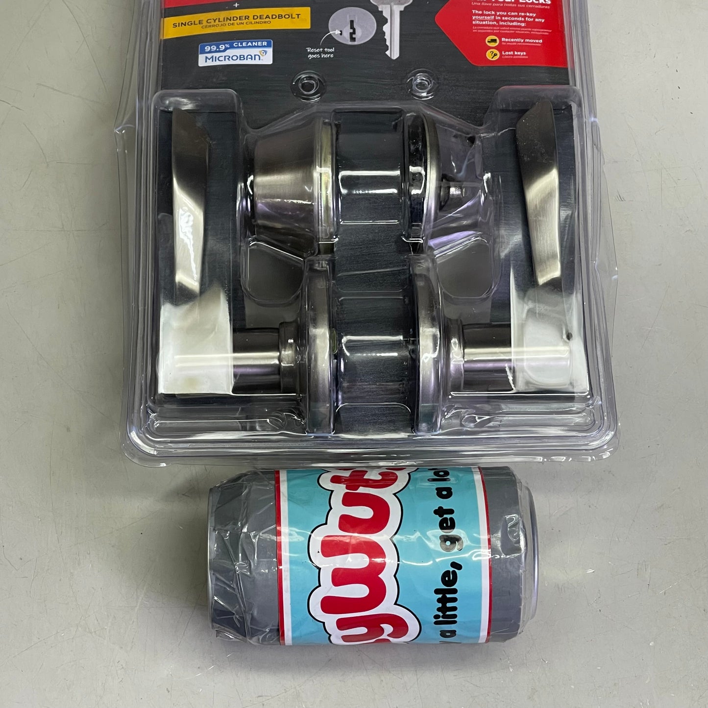 KWIKSET Balboa Entry Door Lever & Deadbolt 2-3/4" Satin Nickel 96900-420