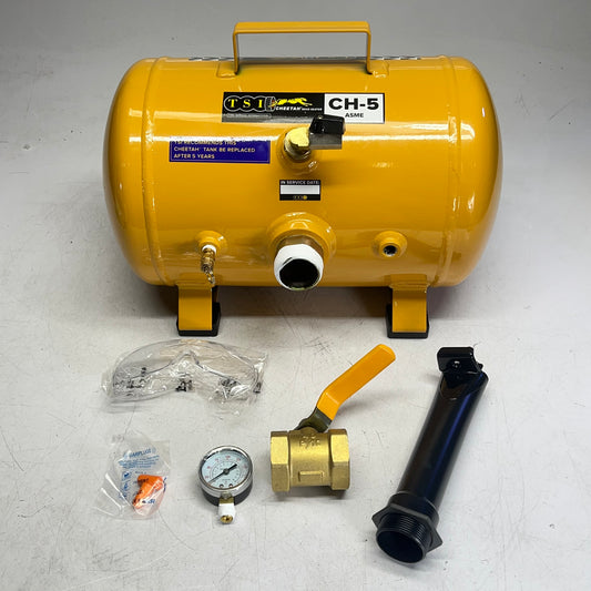TSI Cheetah Bead Seater Steel 5 Gal ASME Certified 1-1/2″ tank Opening CH-5