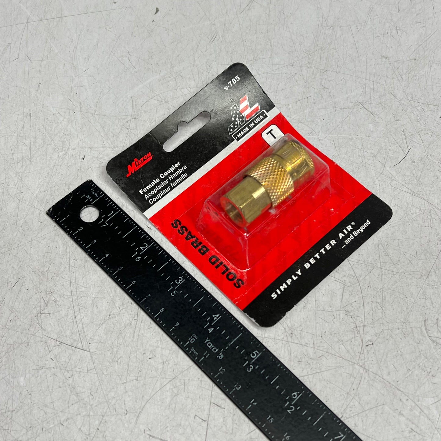 ZA@ LISLE (2 PACK) T-Style Air Compressor Quick Connect Fitting Coupler  1/4" Fnpt Female  Solid Brass S-785