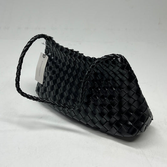 ANTHROPOLOGIE Calla Woven Shoulder Bag Slouchy & Structured Black 103592168