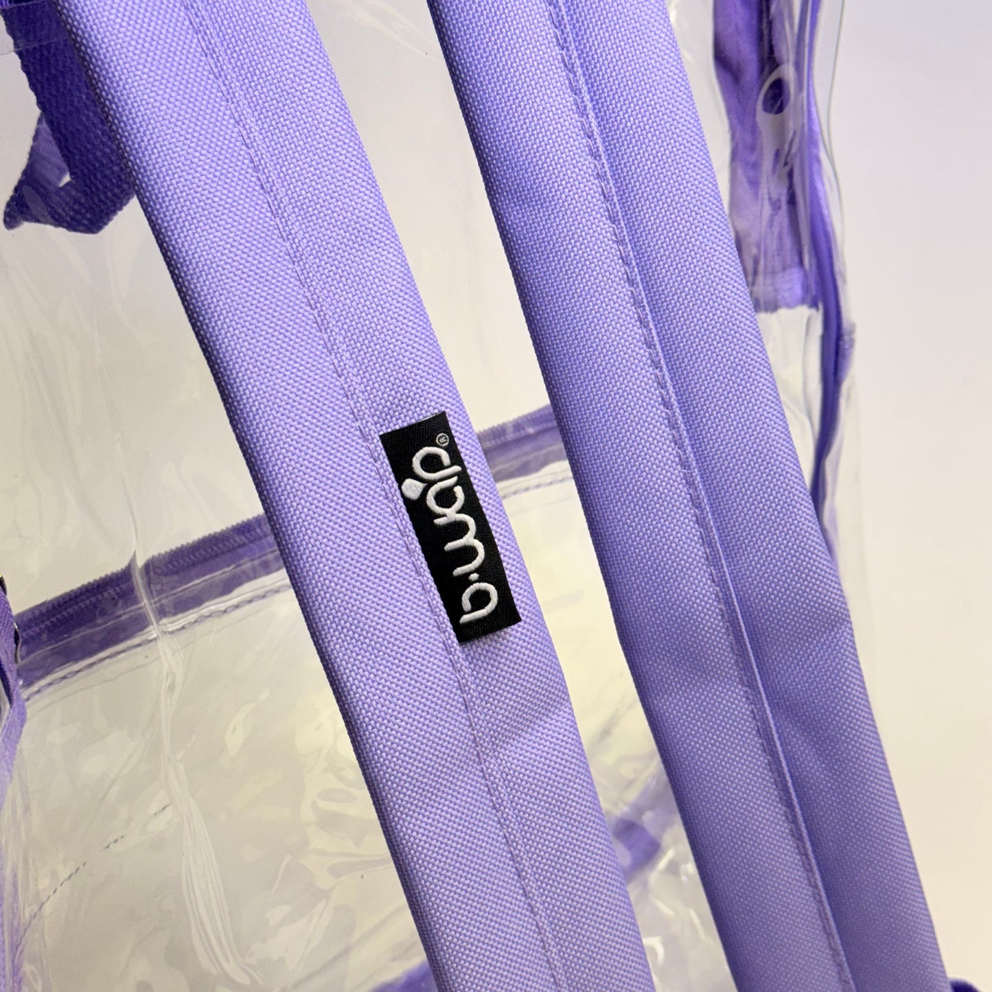 BWAP 17" Clear Plastic Backpack 17" x 12" x 6" Color Lavender BP1643