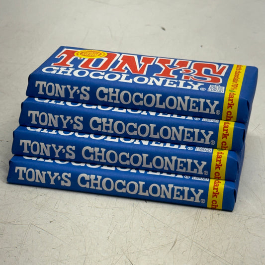 TONY'S (4 PACK) Chocolonely 70% Dark Chocolate Bar 6.35oz BB 06/27