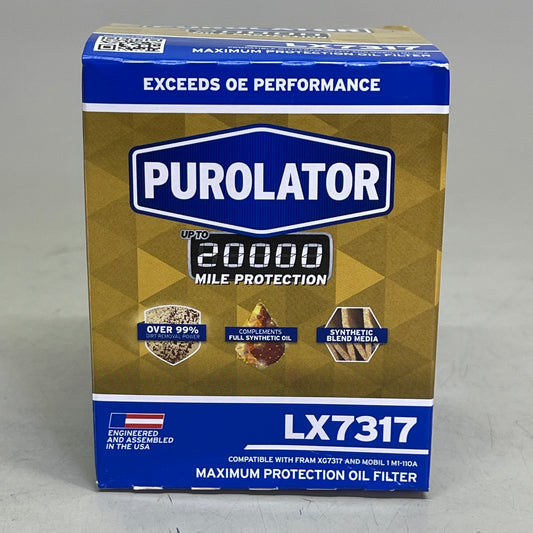 PUROLATOR (6 PACK) Maximum Protection Oil Filter 20000 Miles LX7317