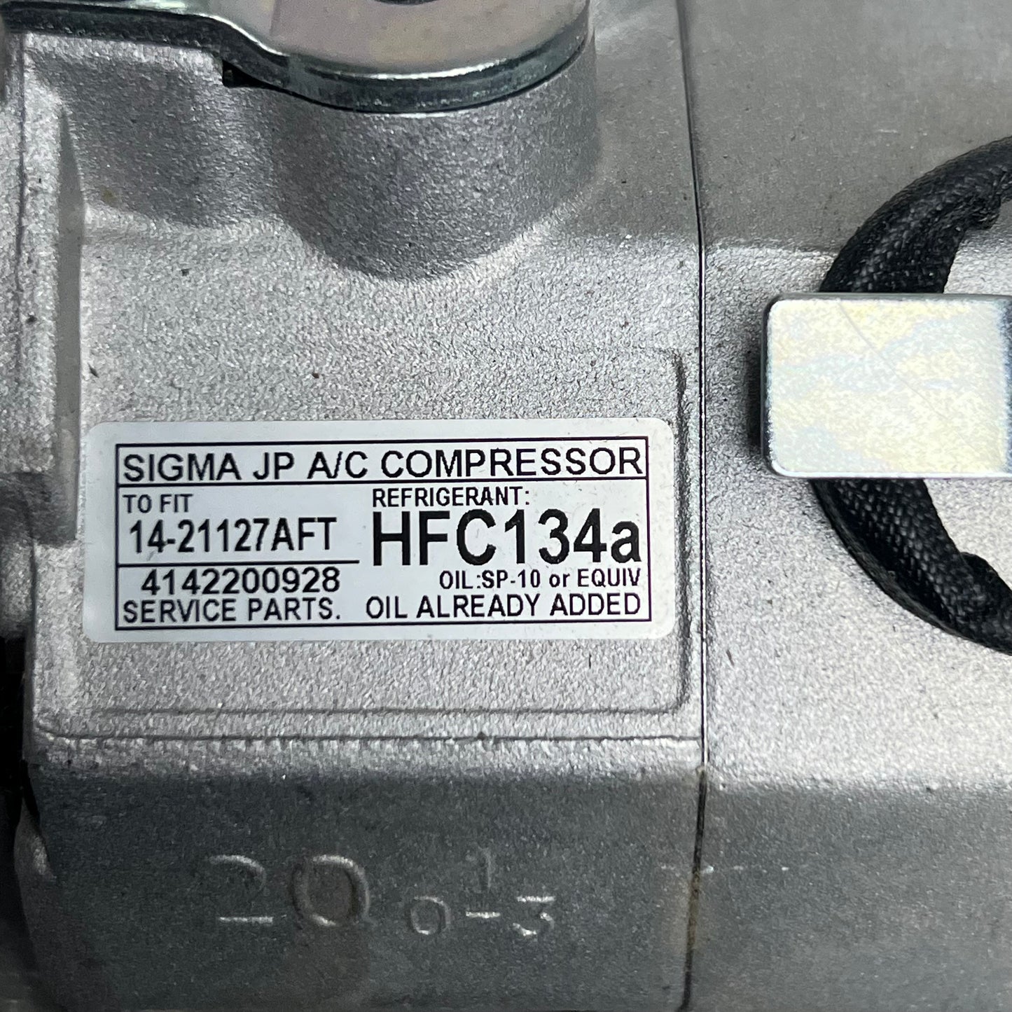 SIGMA RADIATOR JP A/C Compressor 9.5"x7.5"x6.5" Gray HFC134a