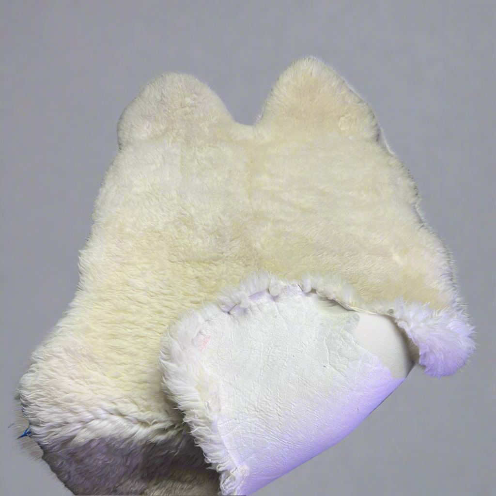 Natural Sheep Skin Area Rug 68"x42" White (Used)