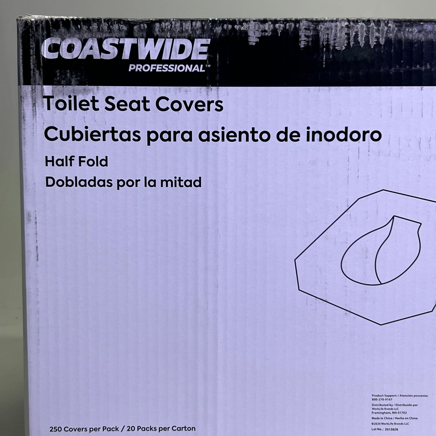COASTWIDE (5000 Count) Toilet Seat Covers, White CW24775