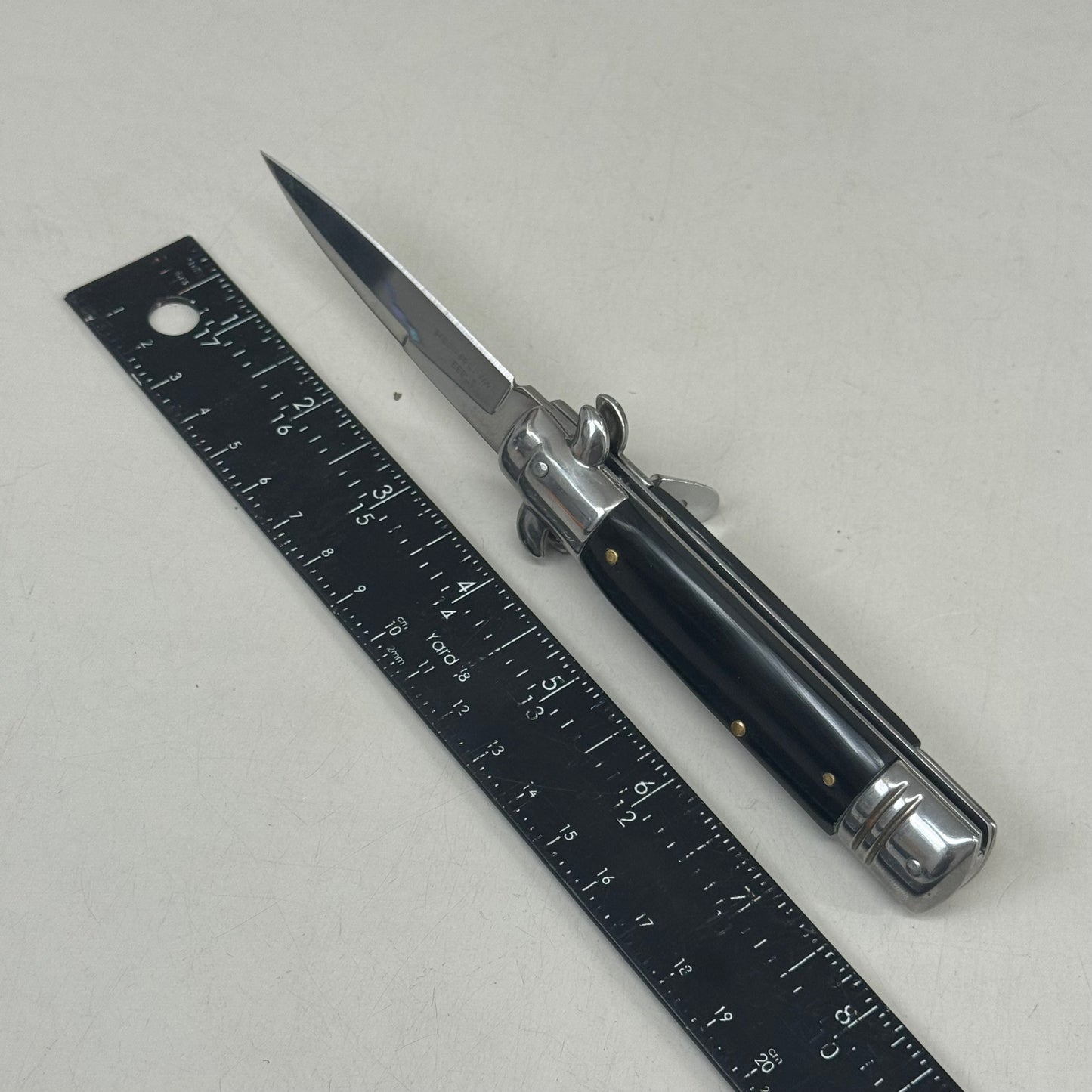 ZA@ ARMED FORCE TACTICAL Handcrafted OTF Pocket Knife 3.5" Blade 8" Overall Length Black ST-8BB