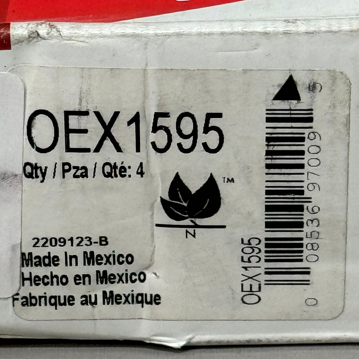 WAGNER OEx Ceramic Disc Brake Pad Set 5" x 2" Grey OEX1595