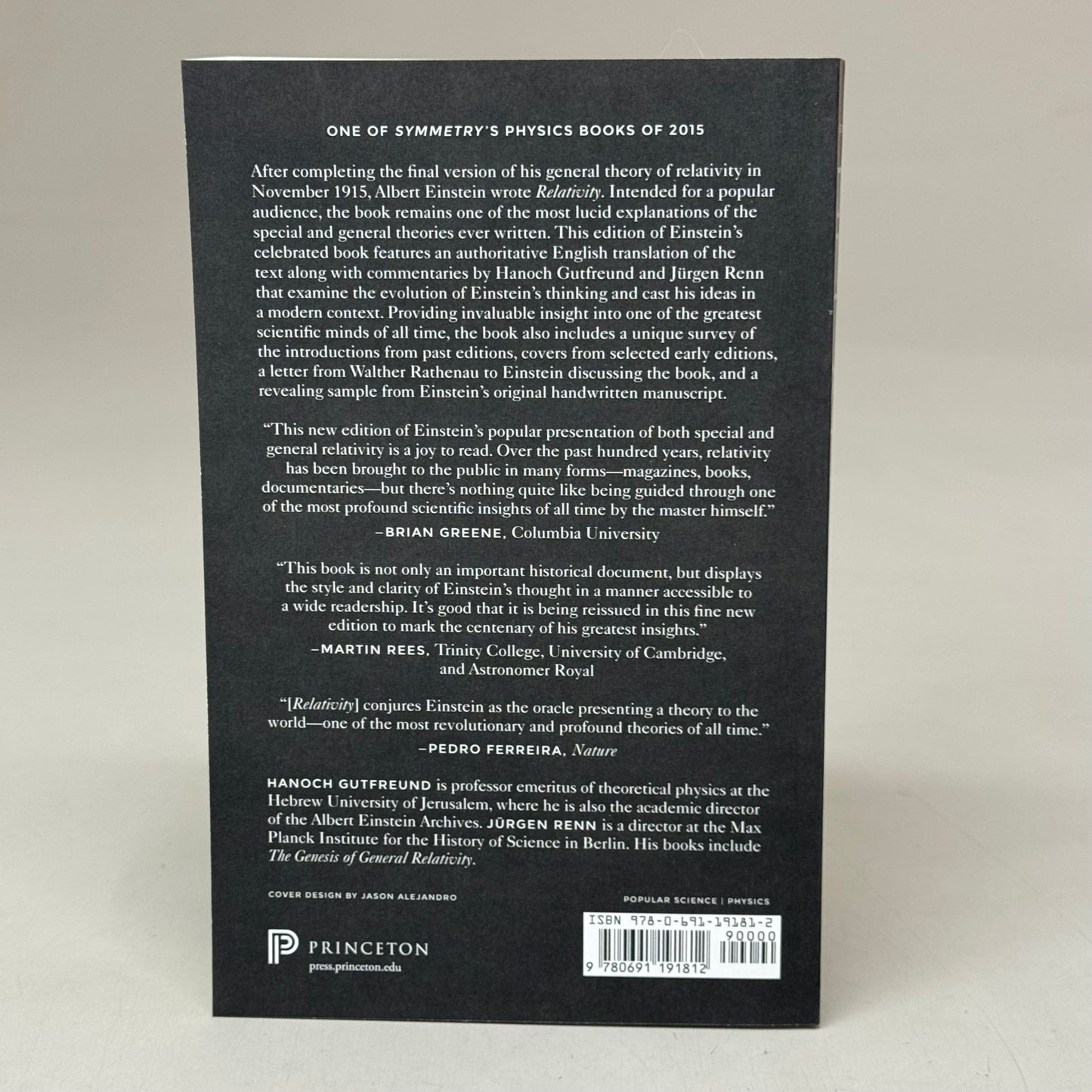 PRINCETON UNIVERSITY PRESS  Relativity Albert Einstein Book 328 Pages