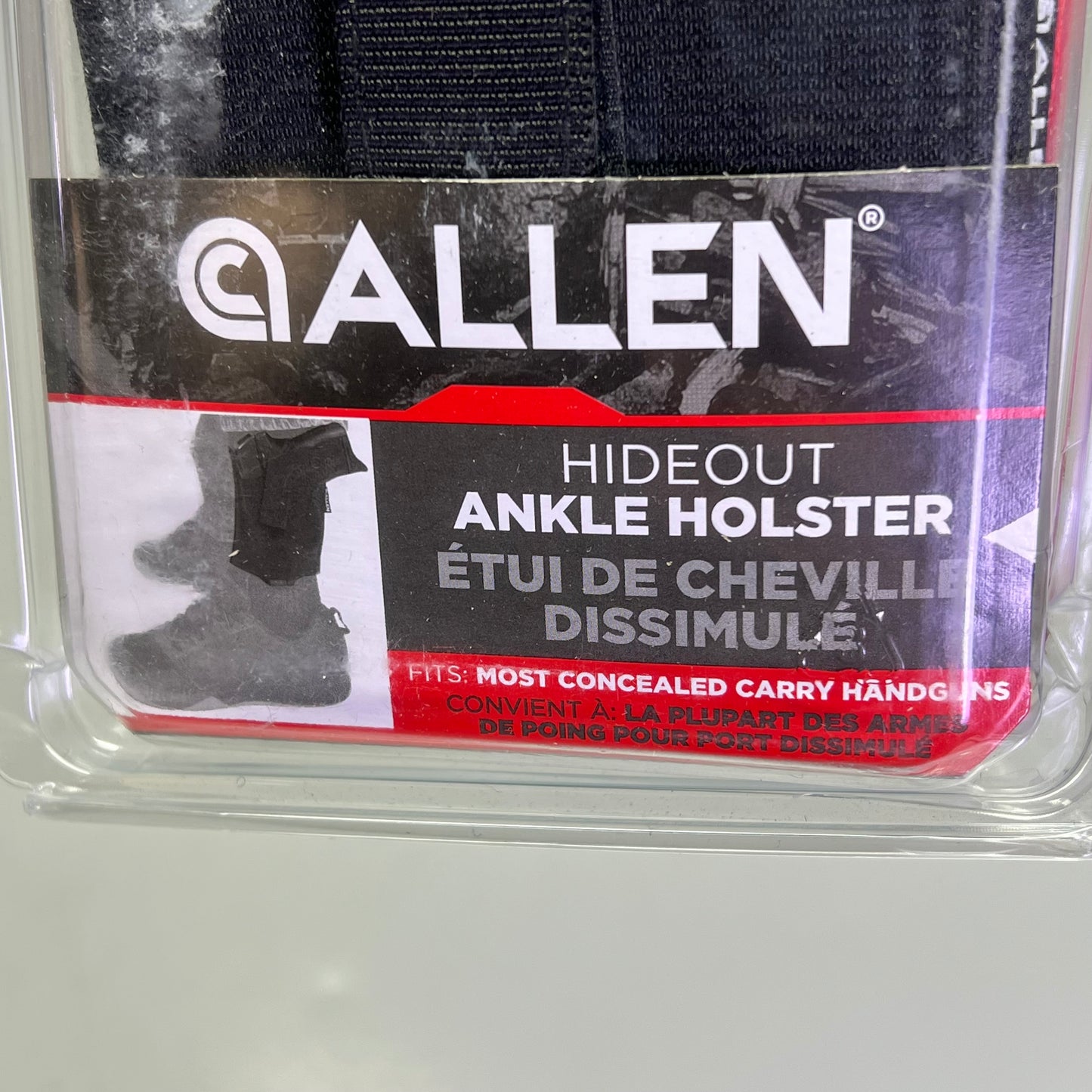 ALLEN Hideout Ankle Firearm Holster Ambidextrous Use Fits Most Hand Guns 44255