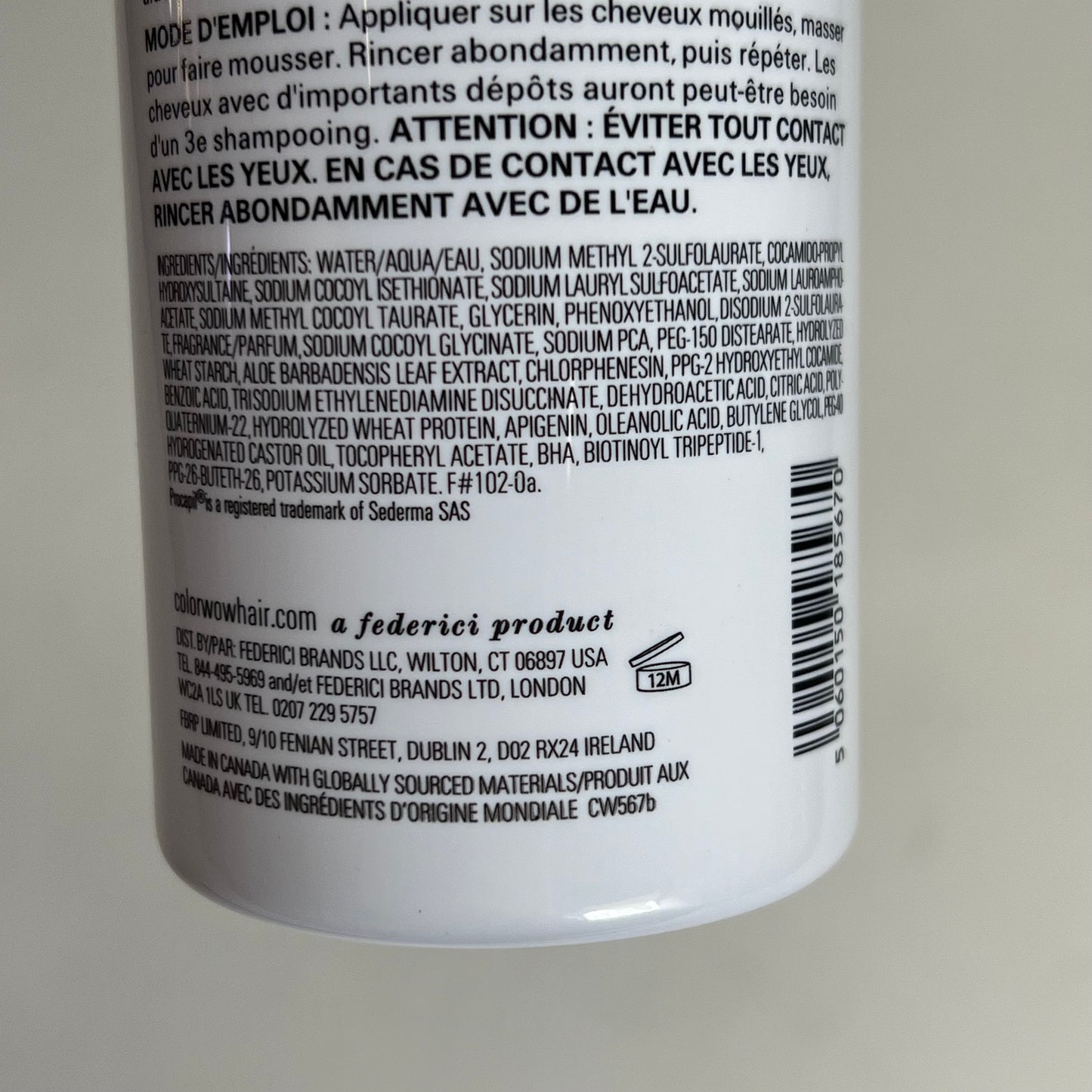 CURL WOW  Curl Hooked Shampoo W/ Root Lock Tech Prevent Shedding 10 fl oz