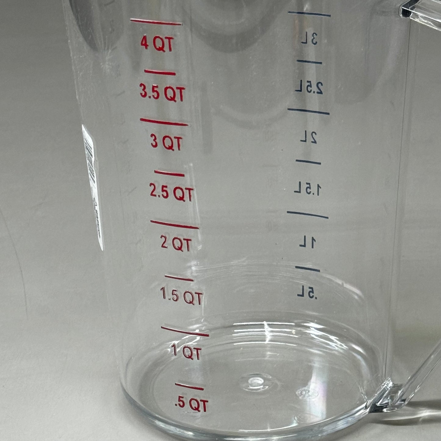 CAMBRO Camwear Measuring Cup Clear Polycarbonate 4 Qt 400MCCW135