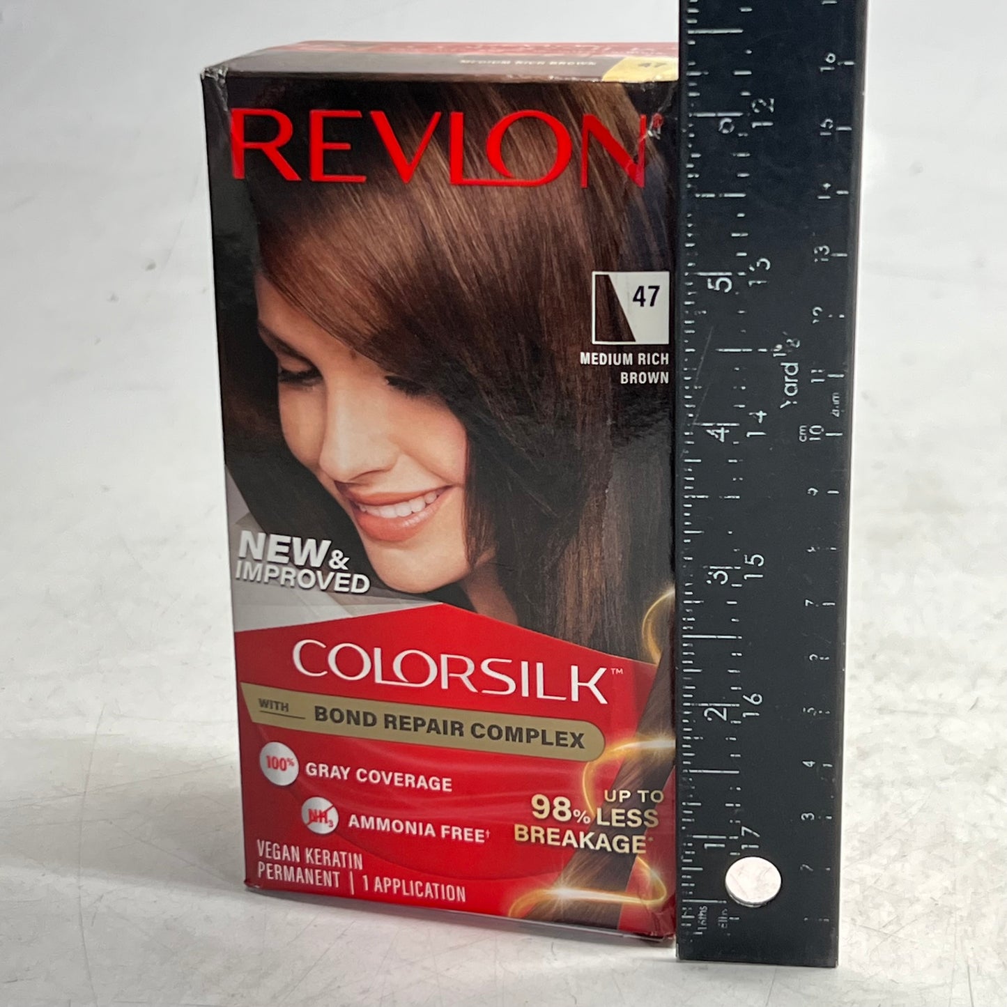 REVLON Colorsilk Beautiful Color 47 Medium Rich Brown Permanent Hair Color, 1 Application