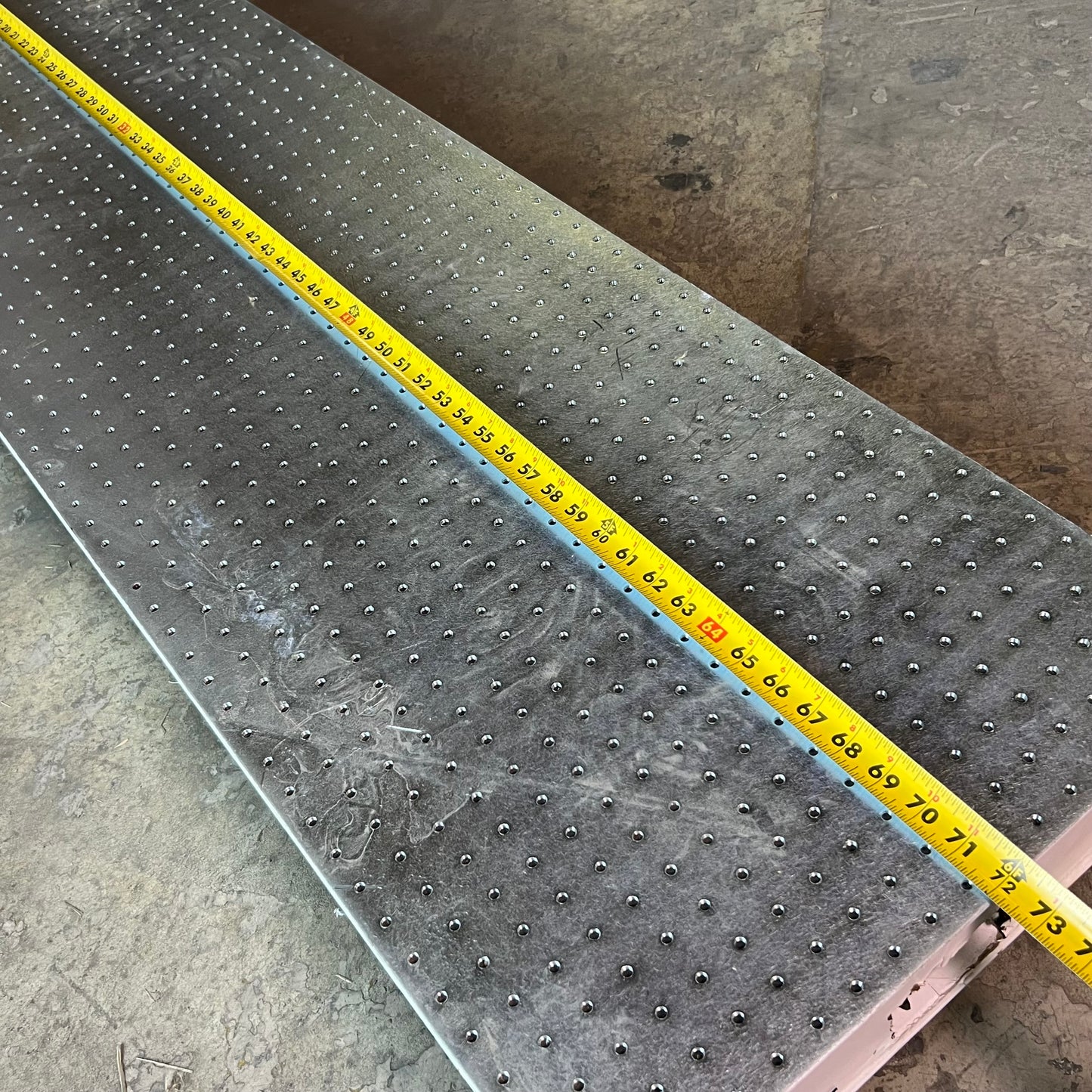 Steel Optical Breadboards 18"W x 72"L x 4"H Grey (AS-IS, A Little Damage)