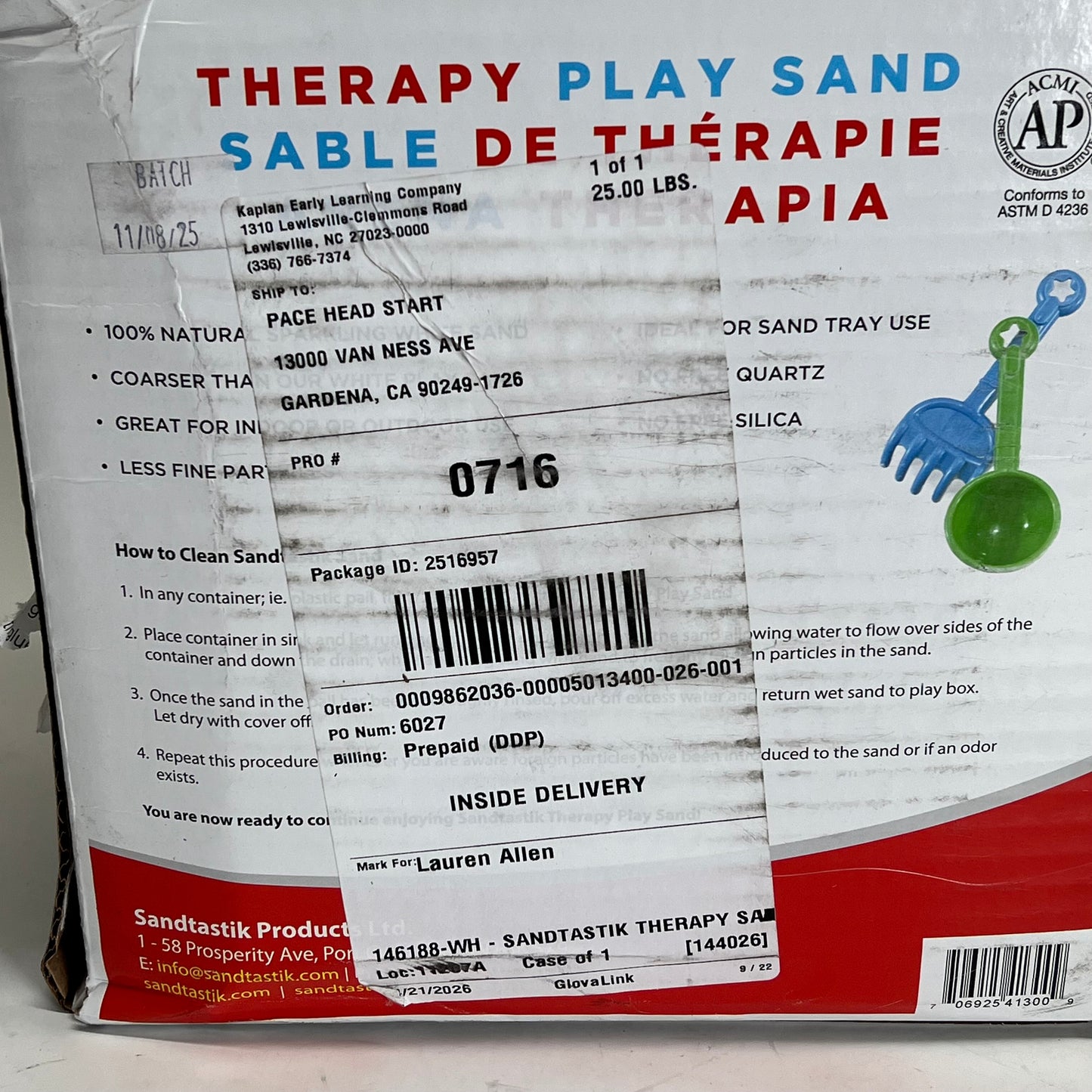 ZA@ SANDTASTIK (25 PACK) Therapy Play Sand Non-toxic Luxurious & Soft White