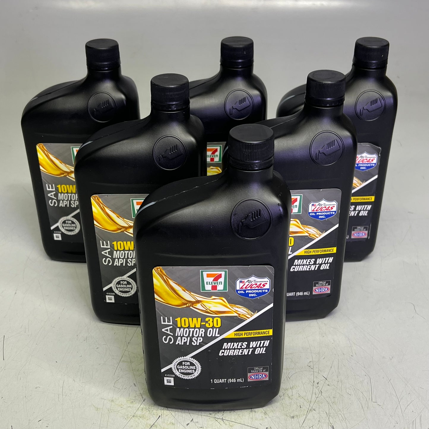 ZA@ LUCAS (6 PACK, 1 QUART EACH) SAE 10W-30 Motor Oil API SP