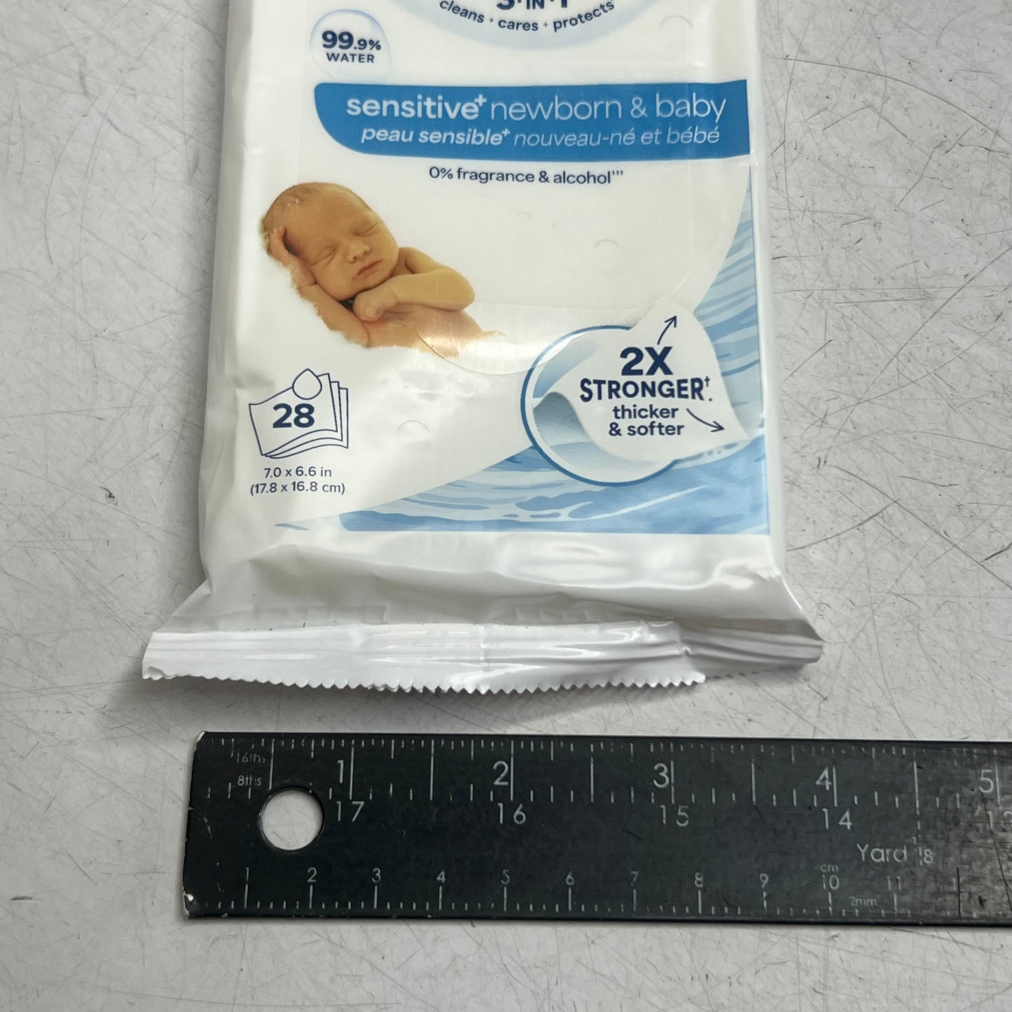 WATERWIPES (5 PACK of 28 Wipes) Sensitive+ Newborn Baby Wipes 7" x 6.6" White 100020 BB 05/27