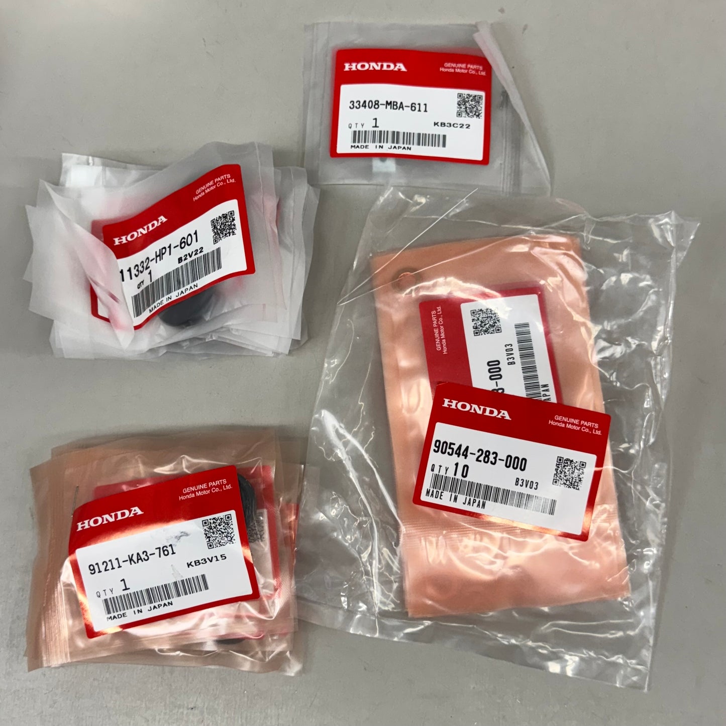 HONDA (103 PACK) Assorted Motorcycle Parts Genuine OEM