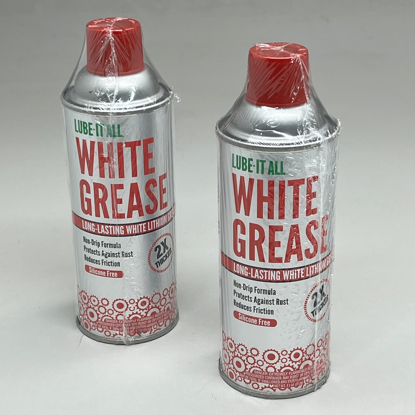 LUBE-IT ALL (2 PACK) Long Lasting Premium White Lithium Grease 11oz WG16