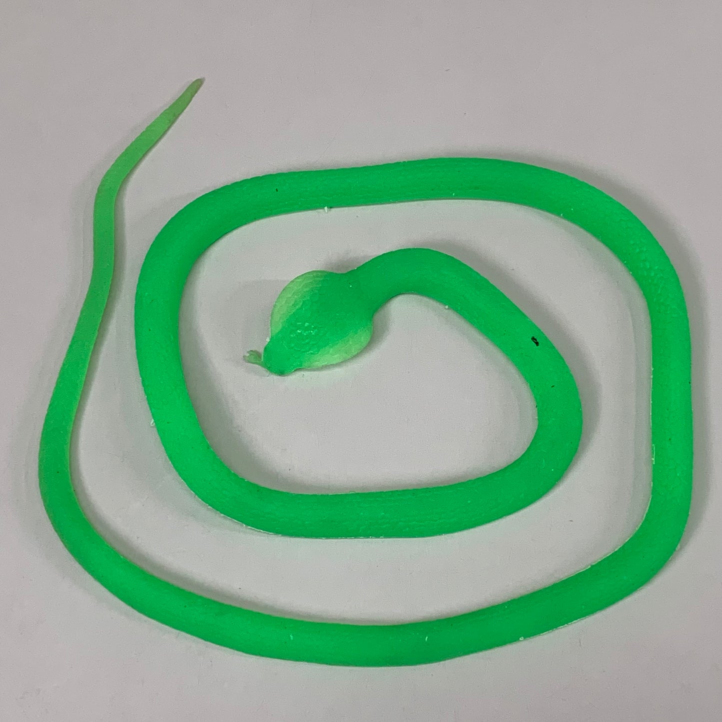 SLITHERY SNAKE (2 PACK) Glow in the Dark Squishy Snake Toy Neon Green 31-0020