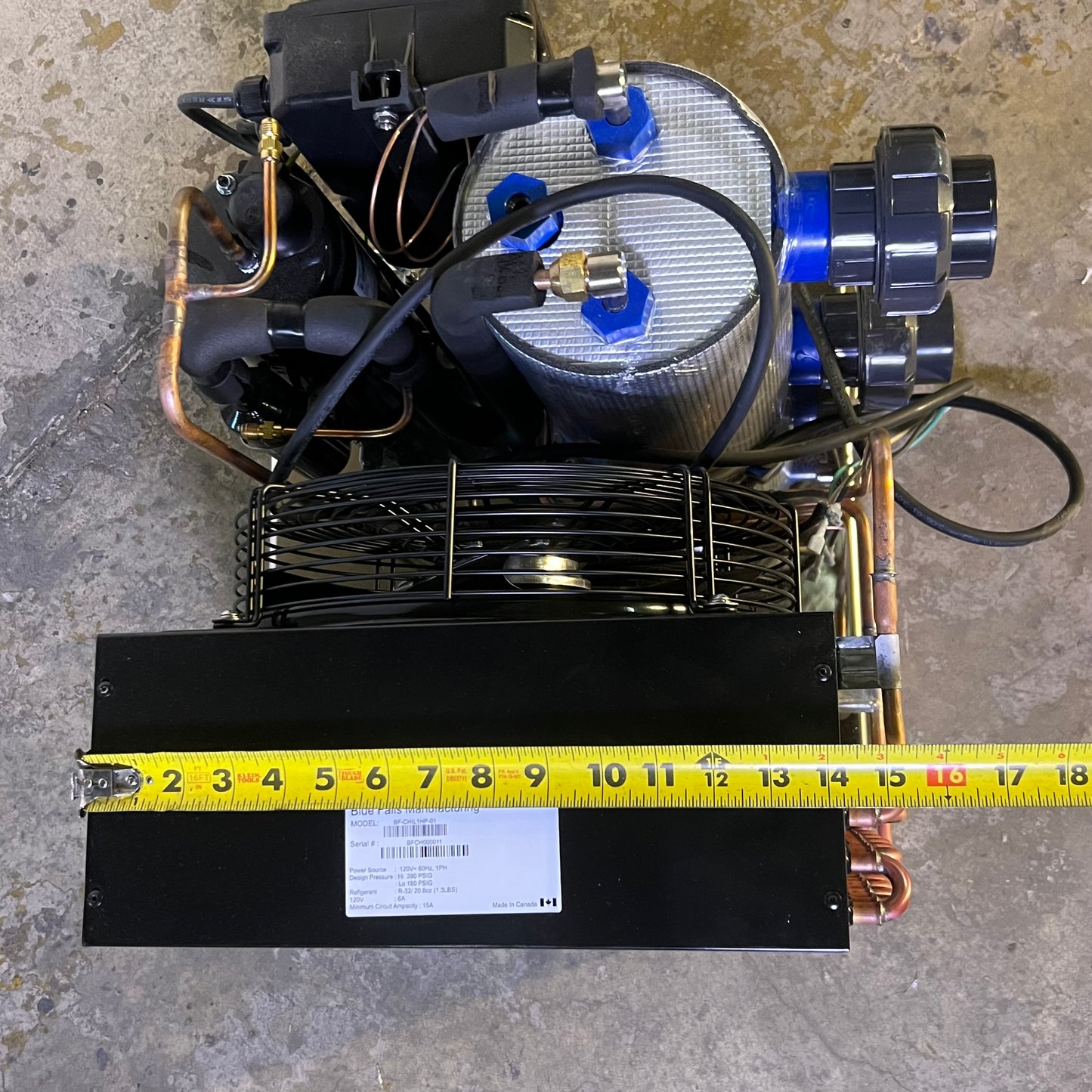 BLUE FALLS Heat Pump 1HP Ice Bath Chiller Water Chiller BF-CHIL1HP-01