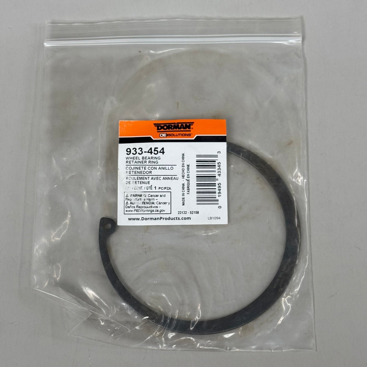 DORMAN Wheel Bearing Retaining Ring Black for Honda & Acura Front 933-454