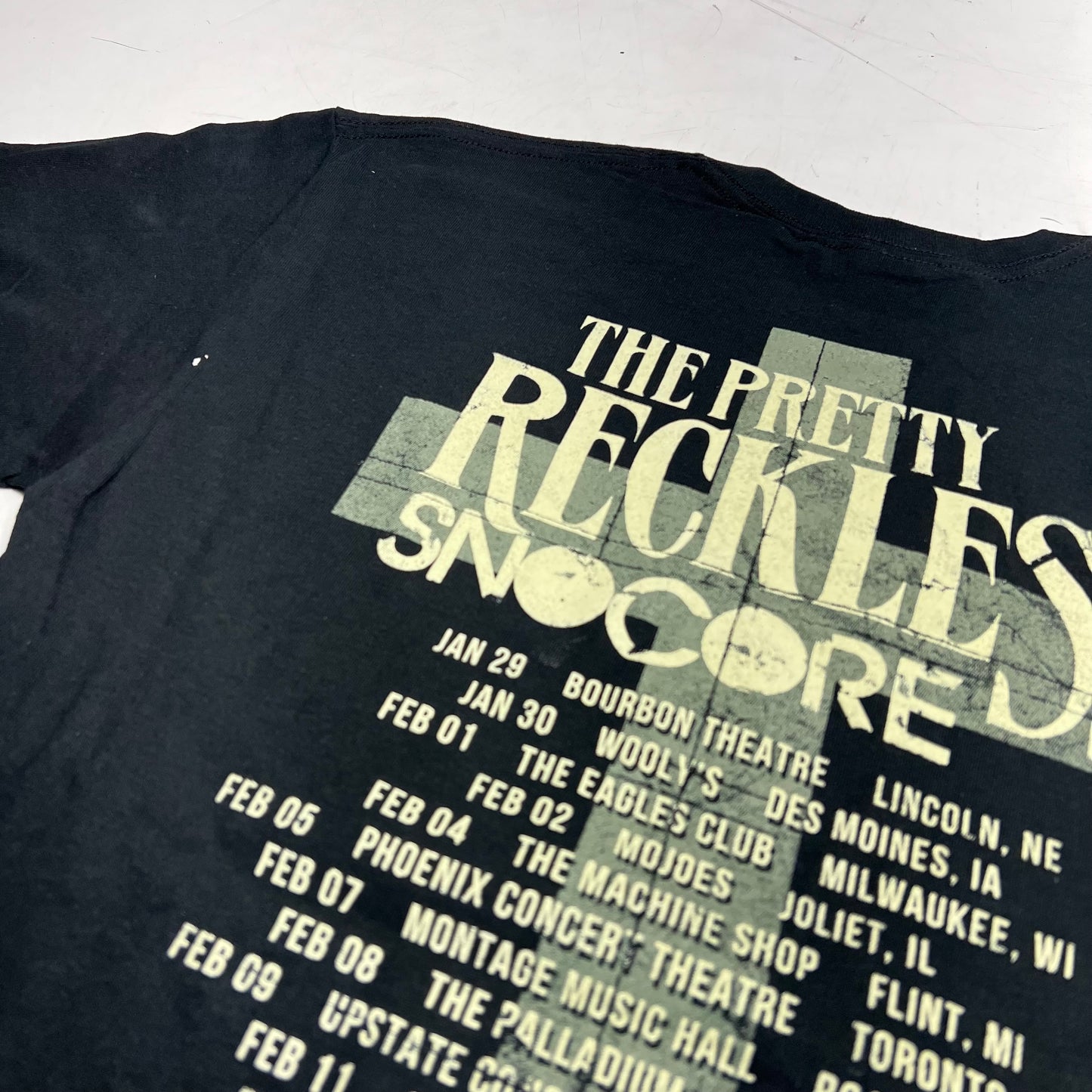 THE PRETTY RECKLESS SNOCORE Tour Graphic Tee Shirt Short Sleeve Unisex Sz M