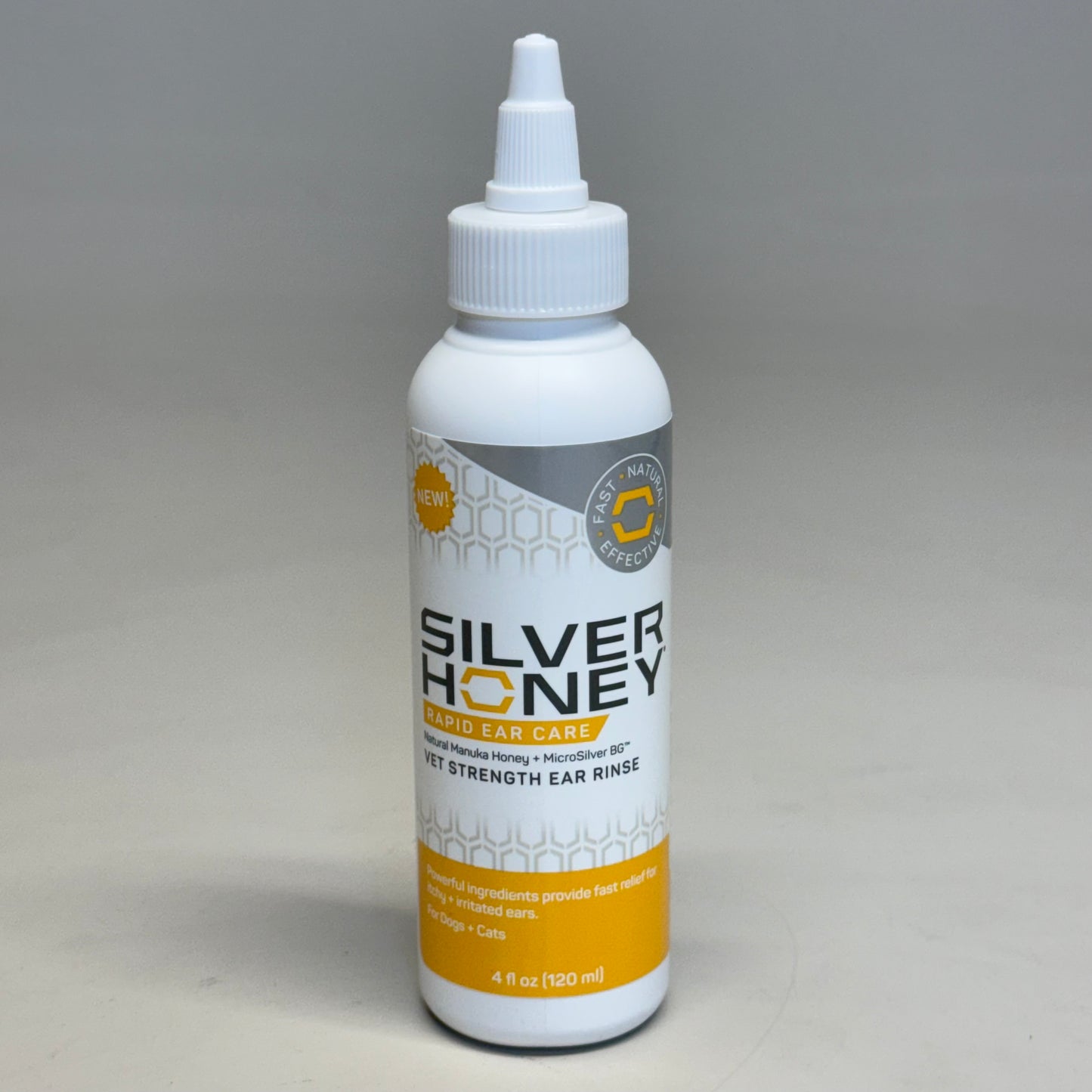 SILVER HONEY Rapid Ear Care 4fl oz 5-1 ml For Dogs and Cats BB 07/25