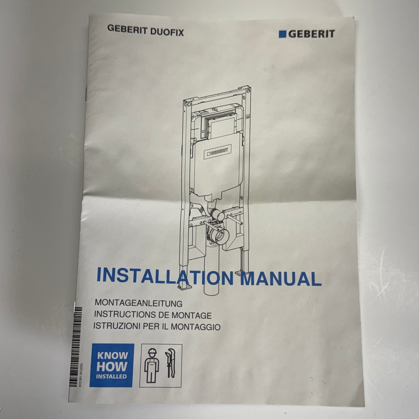 GEBERIT In-Wall Toilet Tank & Carrier System Watersense Sz 46"H x 20"W, Blue 111798001