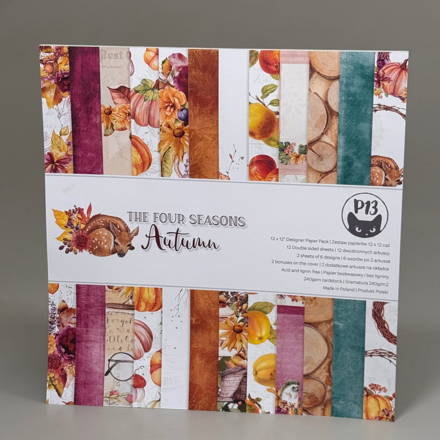 THE FOUR SEASONS (2 Pack) Autumn Collection Paper Pad Stock Paper 12" x 12" 6 Designs