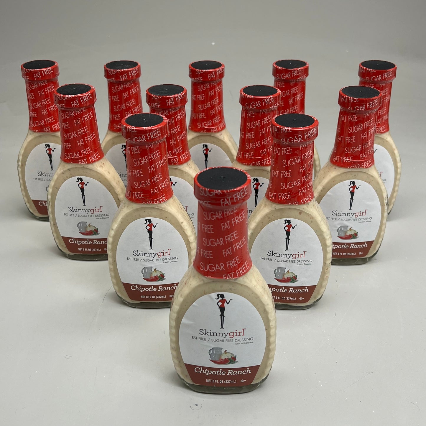 SKINNY GIRL (12 PACK) Chipotle Ranch Dressing Sugar Free Fat Free BB 4/26 8fl oz