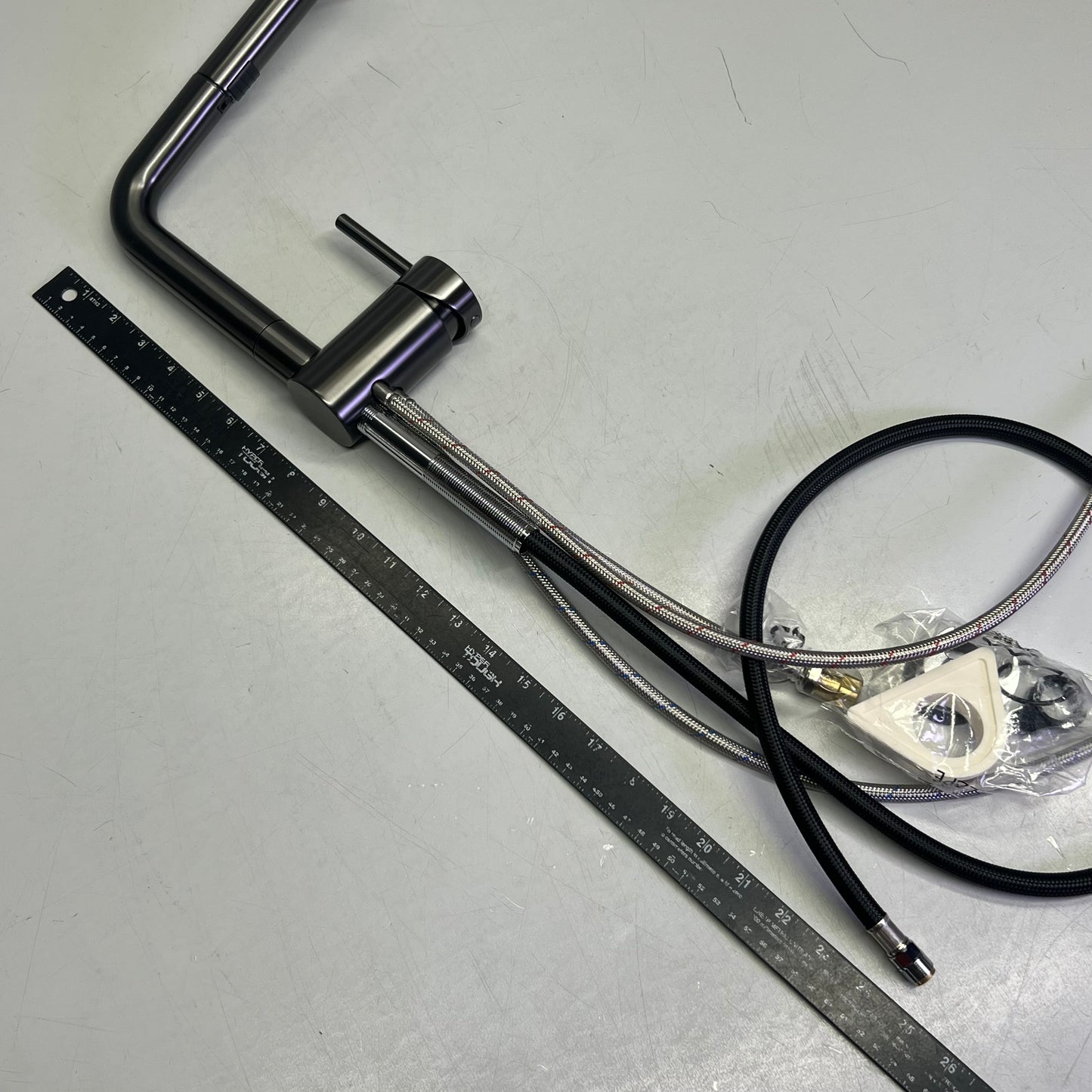 BLANCO Linus-S Var RH 1.5 SDS Mixer Tap Pull Out Spray Satin Dark Steel 00443269