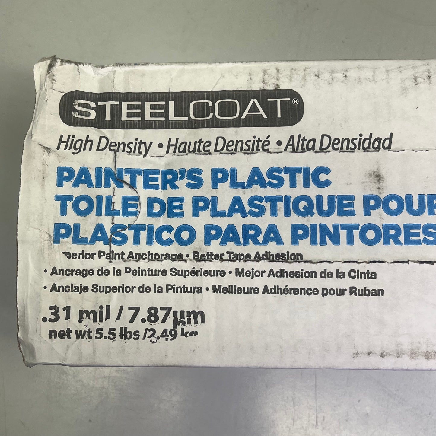 ZA@ STEEL COAT High-Density Painters Plastic 400'x9' Clear FG-P9941-06D (As-is)
