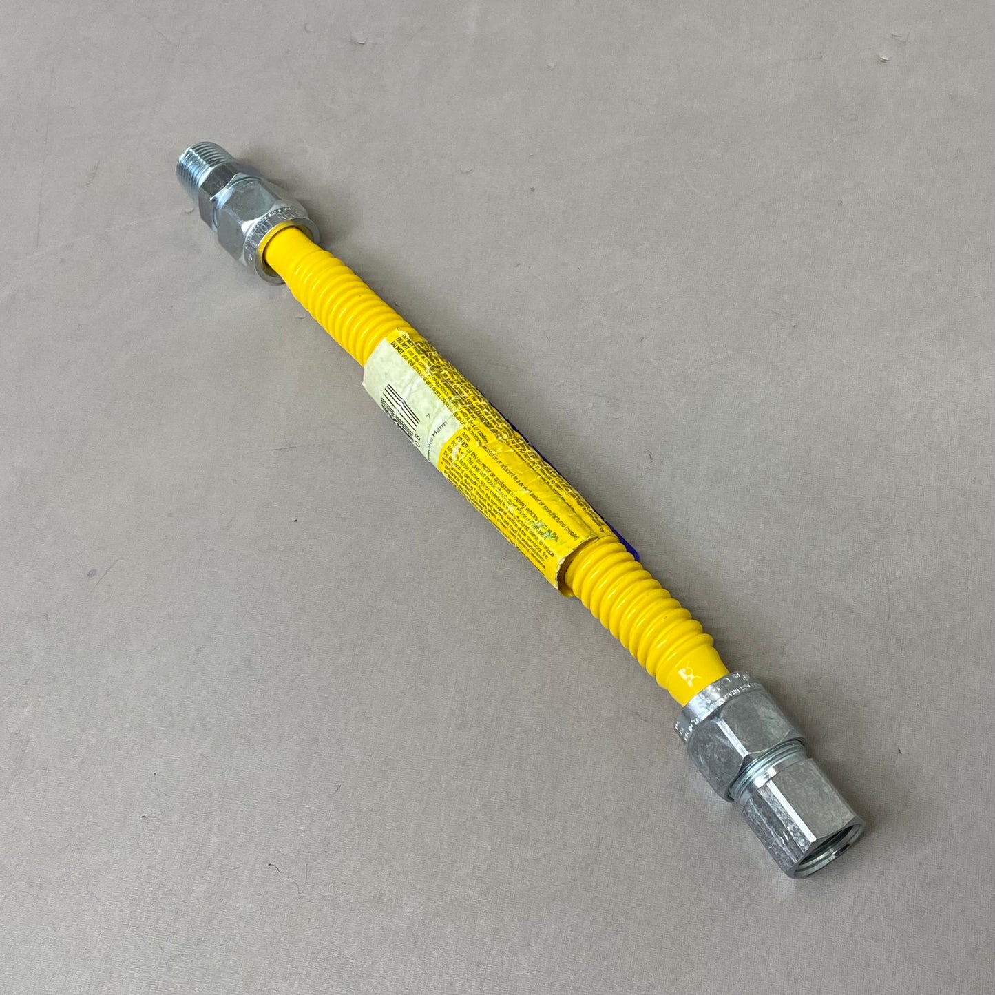 BRASSCRAFT ProCoated Stainless Steel Gas Connector 5/8"ODX1.2"IDx12" Yellow CSSC54
