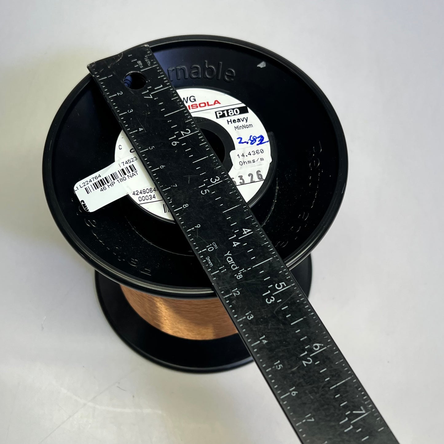 ELEKTRISOLA (3 POUNDS) Enamel Coated Copper Magnet Wire 46 AWG P180 LT L224764