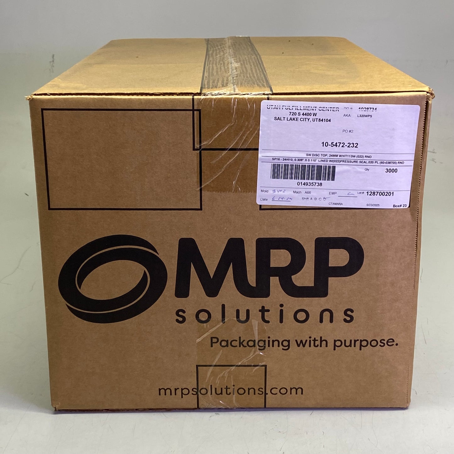 MRP (3000 Pcs) Cover Caps 1"H White 014935738