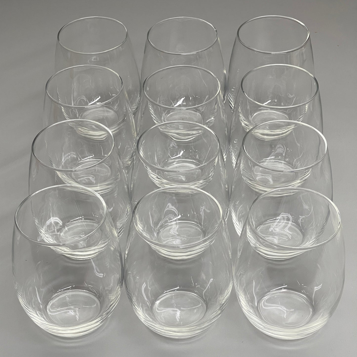 ZA@ ARCOROC (12 PACK) Perfection Stemless Wine Glass 21 oz Clear, Made in USA! C8304 J