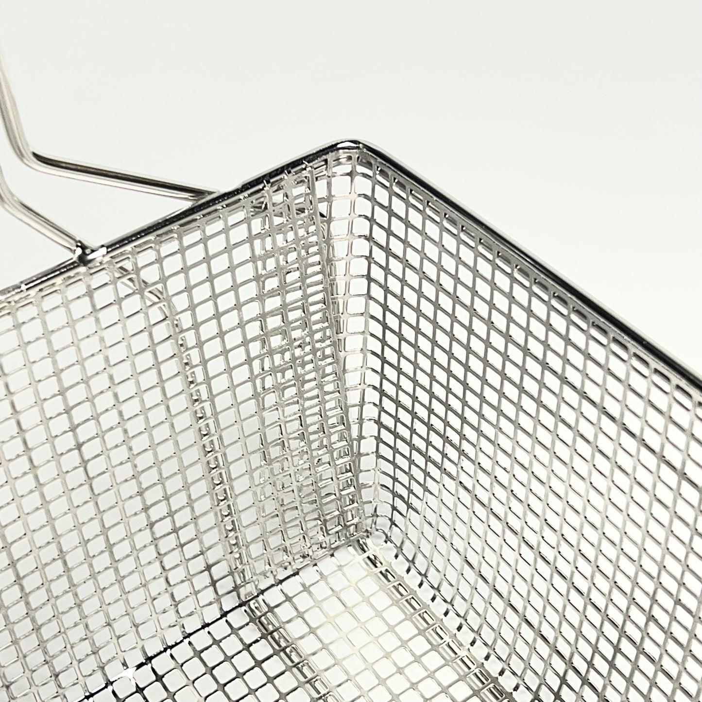 ZA@ TWENTY FOUR 7 GLOBAL SOLUTIONS  (2 PACK) Rectangle Fry Basket W/ Silicone Handle  15.5"x8.215"x5.75" Chrome/Purple 4054